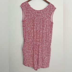 Ann Taylor Loft Floral Print Romper Shorts Sz M